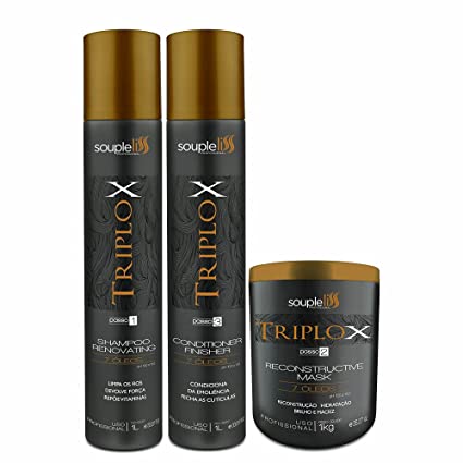Soupleliss Triplo X Hair Reconstructor Kit – 3×1 – Hydration, Repair & Shine Treatment