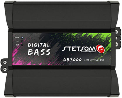 Stetsom DB 3000 DIGITAL BASS 3K Watts RMS Class D Mono Amplifier - 1 OHM