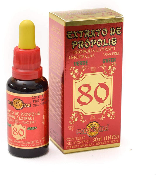 Polenectar Brasil green bee propolis extract without wax 80 (30 ml) - 24 bottles