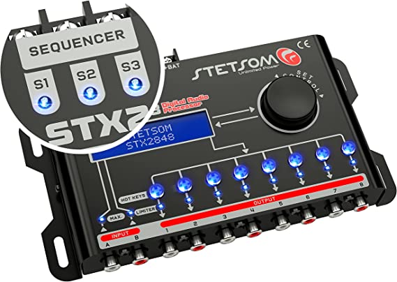 Stetsom STX 2848 DSP Crossover & Equalizer 8 Channel Full Digital Signal Processor