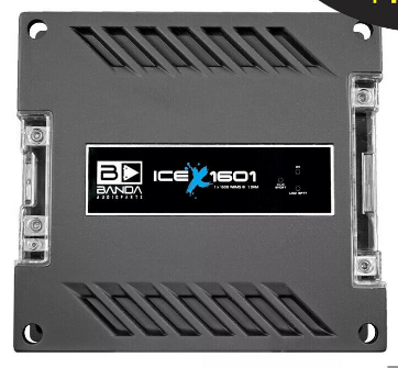 BANDA ICE X 1601 - 1 Channel 1600w Digital Amplifier  Car Audio - 1 Ohm