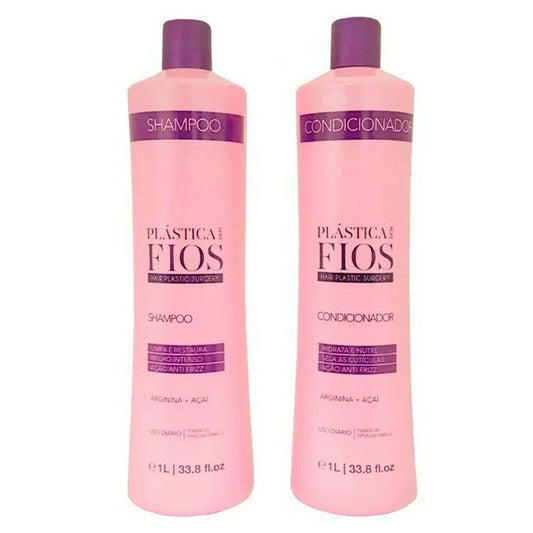 Cadiveu Plástica dos Fios Special Cleaning Kit – 2×1000mL – Anti-Residue & Daily Use Shampoo Duo