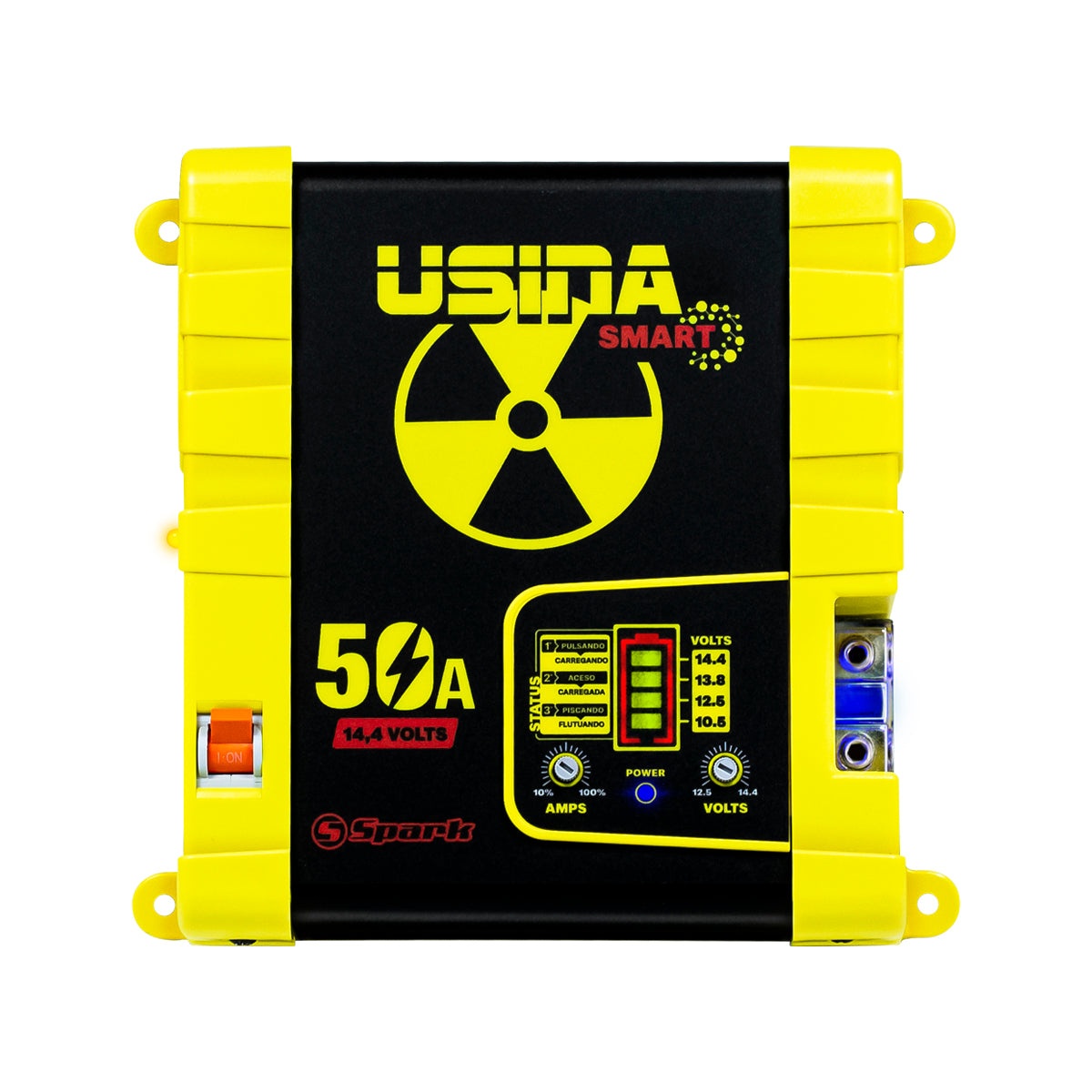 Automotive Power Supply and Charger Usina 50A Smart - 12V - Battery Meter