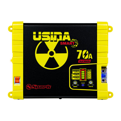 Automotive Power Supply and Charger Usina 70A Plus - 12V - Battery Meter