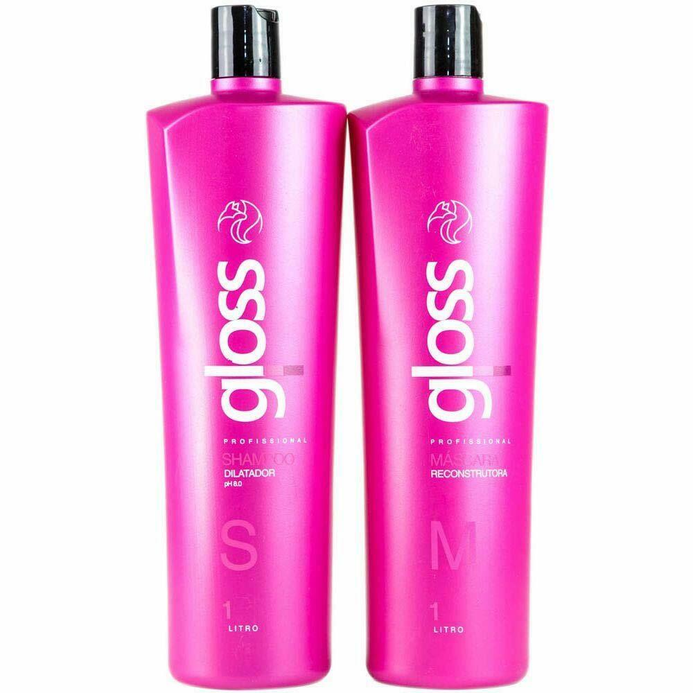 Fox Gloss Progressive Brush Kit – 2×1000mL – Brazilian Keratin Hair Straightening Treatment