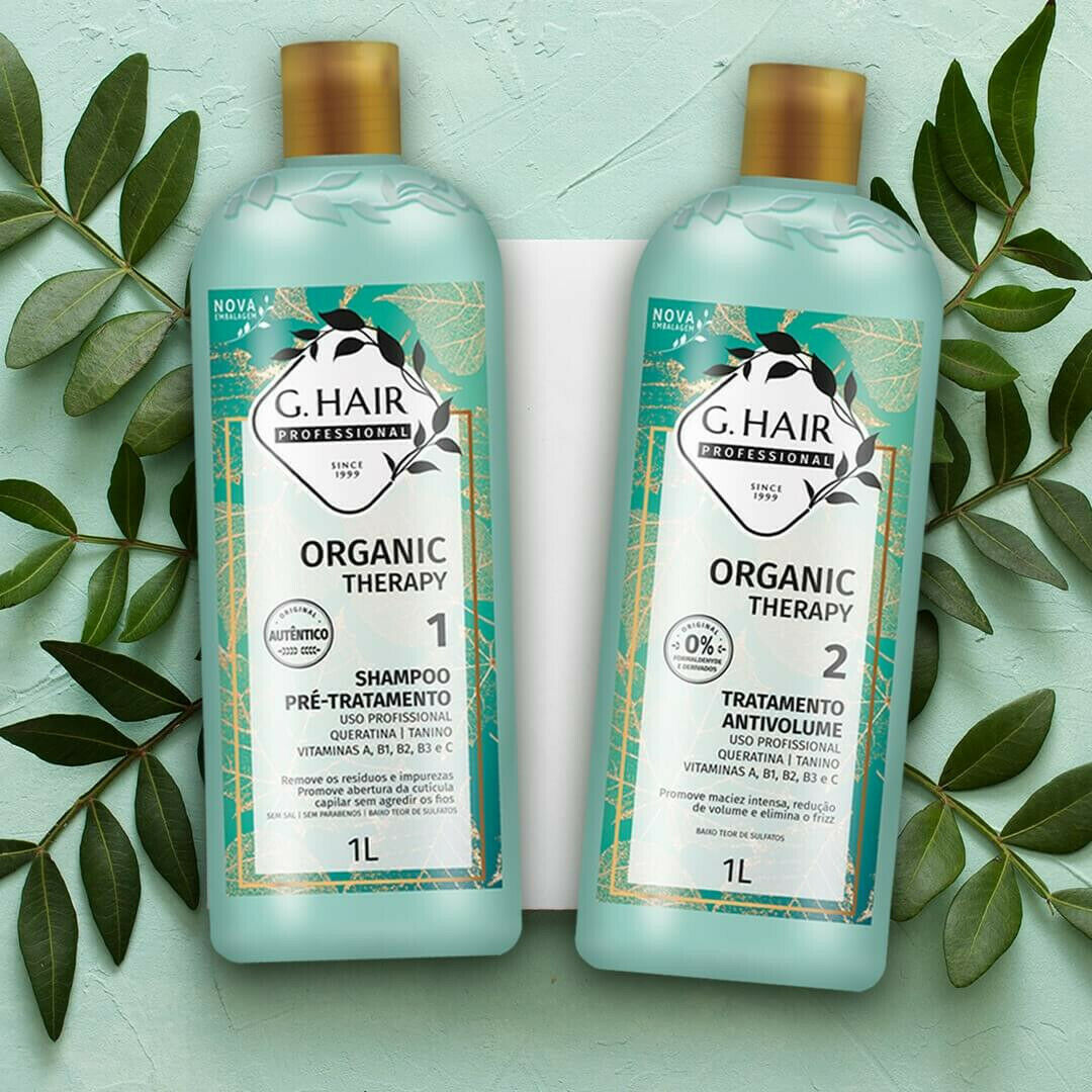 Kit Ghair Organic Therapy - Progressive Brush Hair - 2x1000mL