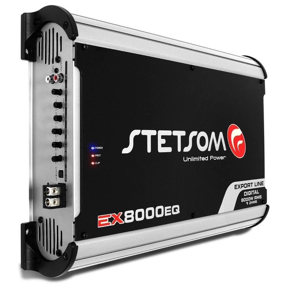 Stetsom EX8000 EQ 8000 Watts RMS Amplifier High Power Car Audio - 1 Ohm