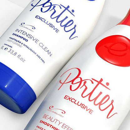 Portier Exclusive Progressive Brush Kit – 2×1000mL – Brazilian Keratin Straightening Treatment