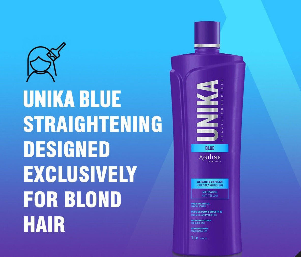 Agilise Unika Blue Progressive Control Smooth Keratin Treatment 1000mL