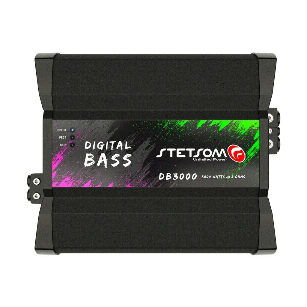 Stetsom DB 3000 DIGITAL BASS 3K Watts RMS Class D Mono Amplifier - 2 OHMS