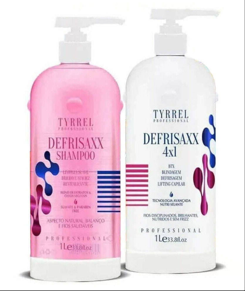 Tyrrel Defrisaxx 4×1 Hair Care Kit – Smoothing & Frizz Control – 2x1000mL