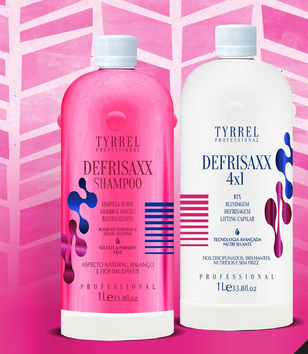 Tyrrel Defrisaxx 4×1 Hair Care Kit – Smoothing & Frizz Control – 2x1000mL