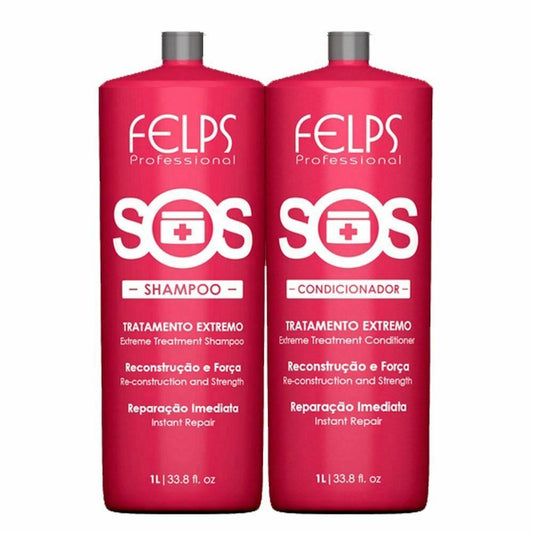 Felps SOS Kit Shampoo and Conditioner for Intense Treatment - 2x1L