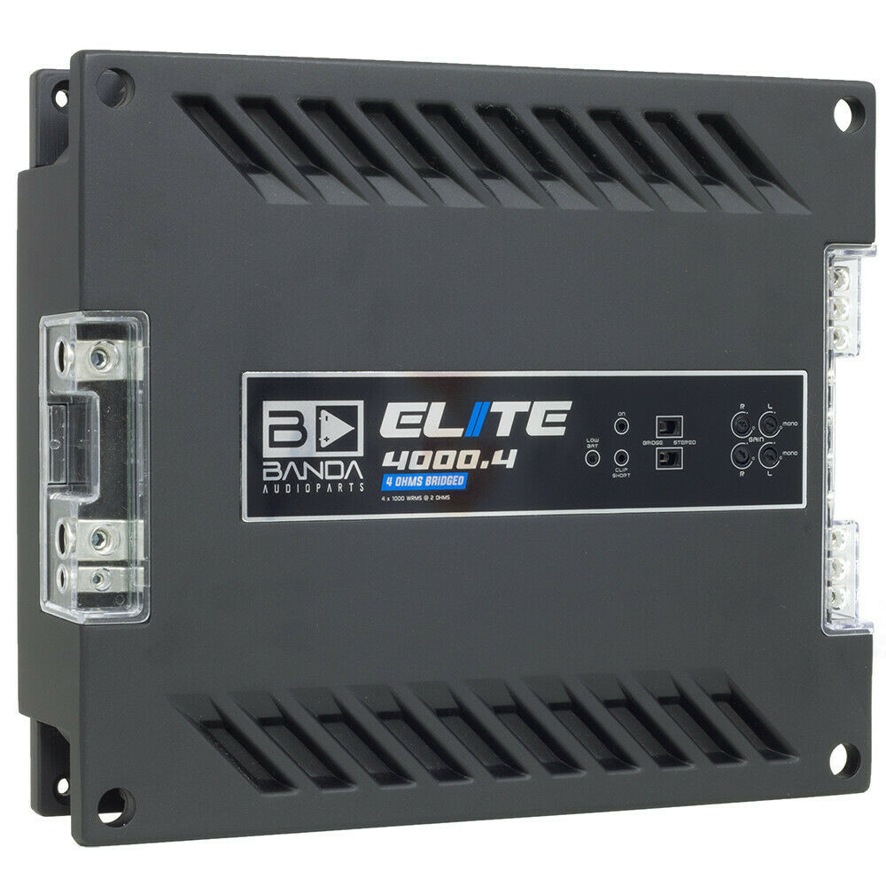 Banda Elite  Amplifier 4000.4 - 4000 Rms  4 Channels - 1 Ohm